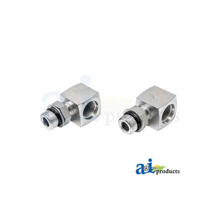 A & I Products 90 Degree Female ORB X Male ORB Adapter 3.75 x4 x2 A-43B45